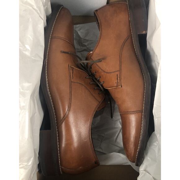 Cole Haan Mens Lenox Hill Oxford Size 8.5 D Cognac Tan Cap Toe Dress Shoe main image 7